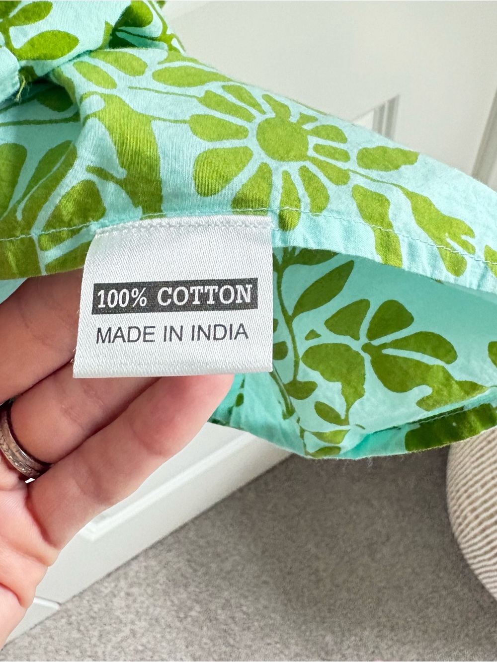 Olivia James The Label Brooke Dress – XS – Cottage Vine Blue & Green – Like New - Picture 10 of 11